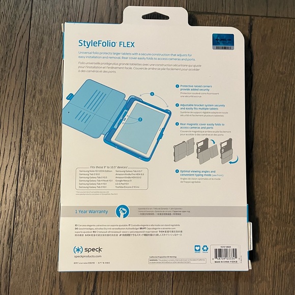 Speck brand universal folio fits 9” to 10.5” tablets new - Picture 2 of 3